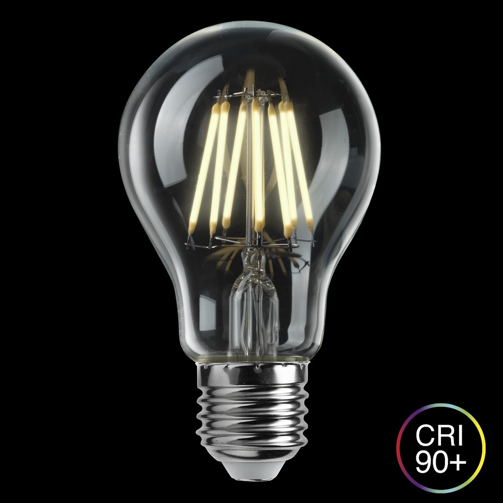 E27 normal 8W 2700K Himmennettävä Läpinäkyvä valmistajalta Unison - Valaisimen klassinen muotoilu on yhdistetty moderniin LED-tekniikkaan, joka tarjoaa sek&auml; tyyli&auml; ett&auml; energiatehokkuutta, joten se on t&auml;ydellinen koriste-asennuksiin ja yleisvalaistukseen.