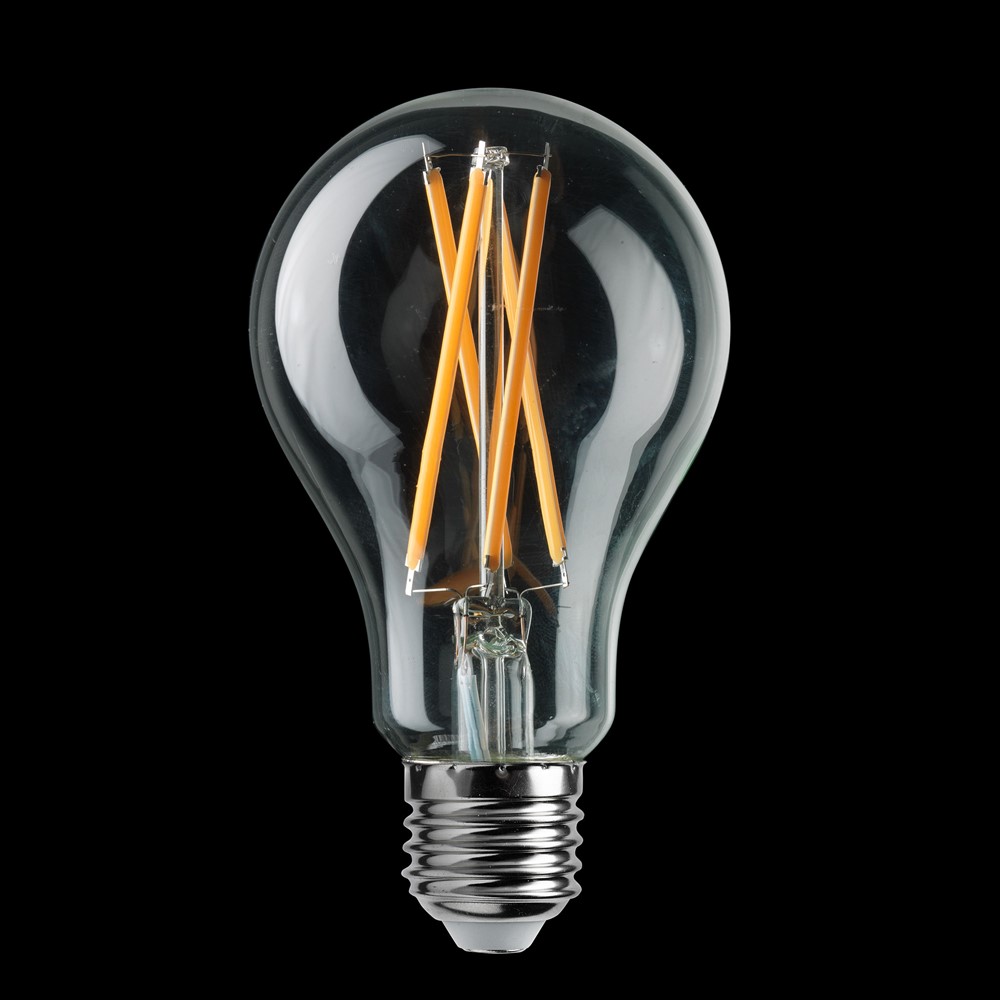 E27 normal 11W 3000K Himmennettävä Läpinäkyvä valmistajalta Unison - Valaisimen klassinen muotoilu on yhdistetty moderniin LED-tekniikkaan, joka tarjoaa sek&auml; tyyli&auml; ett&auml; energiatehokkuutta, joten se on t&auml;ydellinen koriste-asennuksiin ja yleisvalaistukseen.