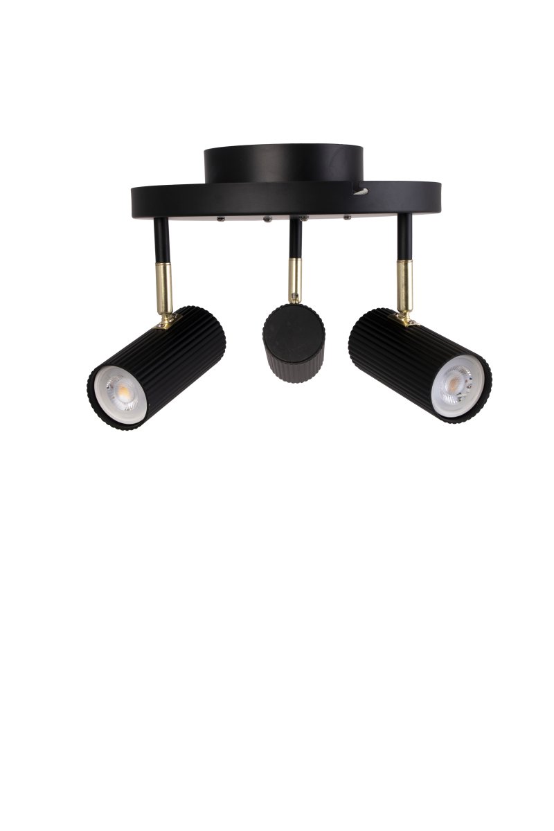 Hubble 3 Musta kohdevalaisin valmistajalta Globen Lighting - Hubble on k&auml;yt&auml;nn&ouml;llinen kohdevalaisin, jossa on putkimaiset ja uurretut alumiinivarjostimet.