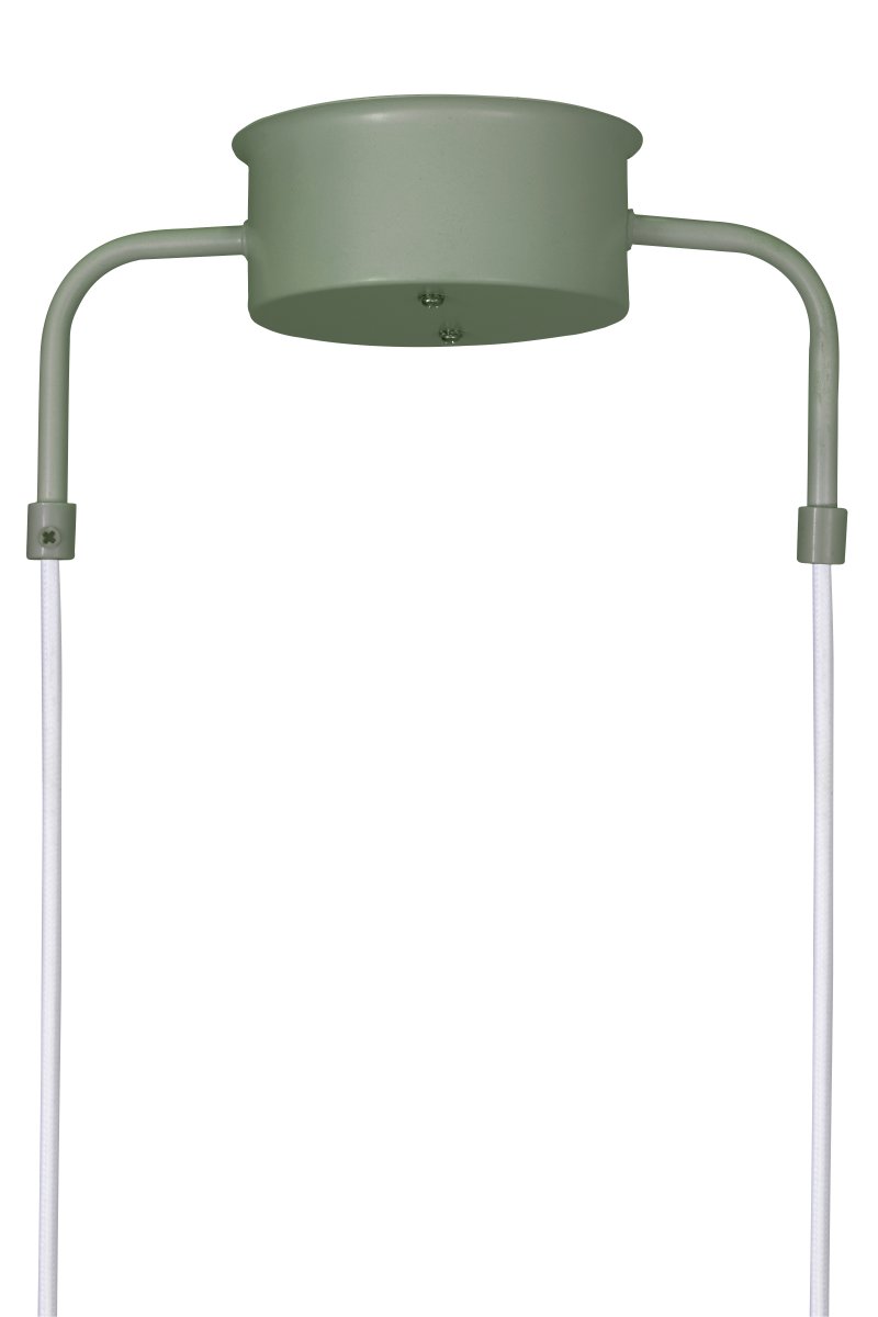 Curve 165cm Sammaleenvihreä kattovalaisin valmistajalta Globen Lighting - Riippuvalaisin on valmistettu mattalakatusta metallista, ja siin&auml; on viisi varjostinta.
