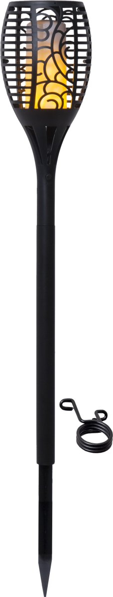Flame Musta aurinkokennolamppu valmistajalta Star Trading - Flame on upea aurinkokennolamppu, joka on suunniteltu kuin soihtu, jossa on eloisa, liekehtivä hehku.