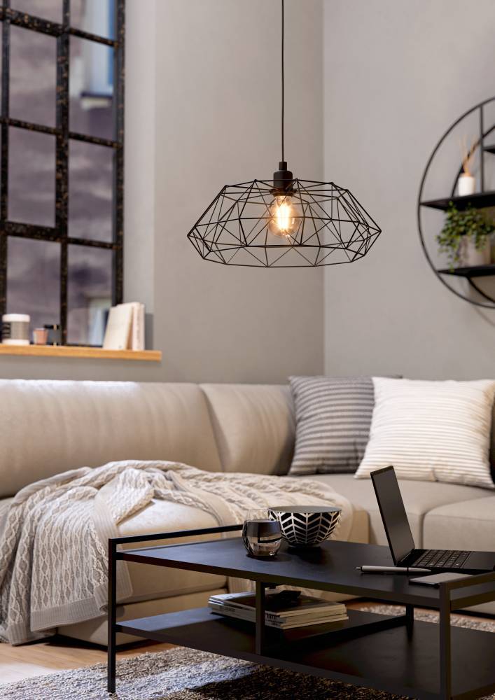 Carlton Ø45 Musta kattovalaisin valmistajalta Eglo - Tyylikäs ja minimalistinen muotoilu tekee lampusta täydellisen valinnan niille, jotka haluavat trendikkään ja toimivan valaistusratkaisun kotiinsa.