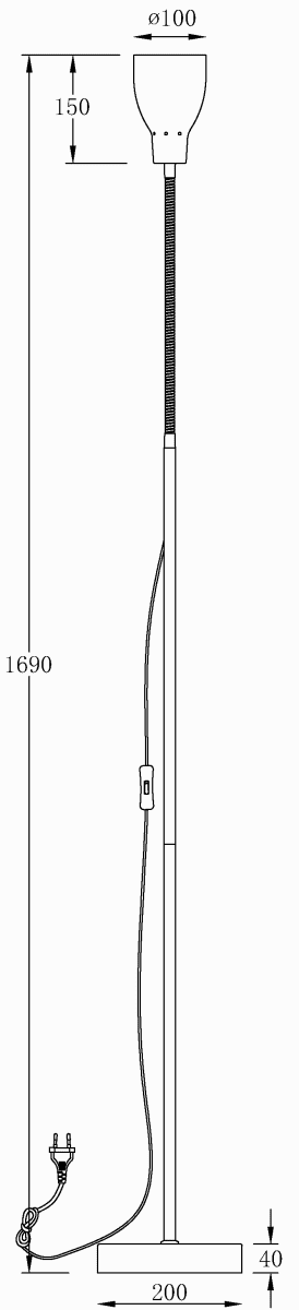 Sarek Teräs lattiavalaisin valmistajalta Aneta Lighting - 