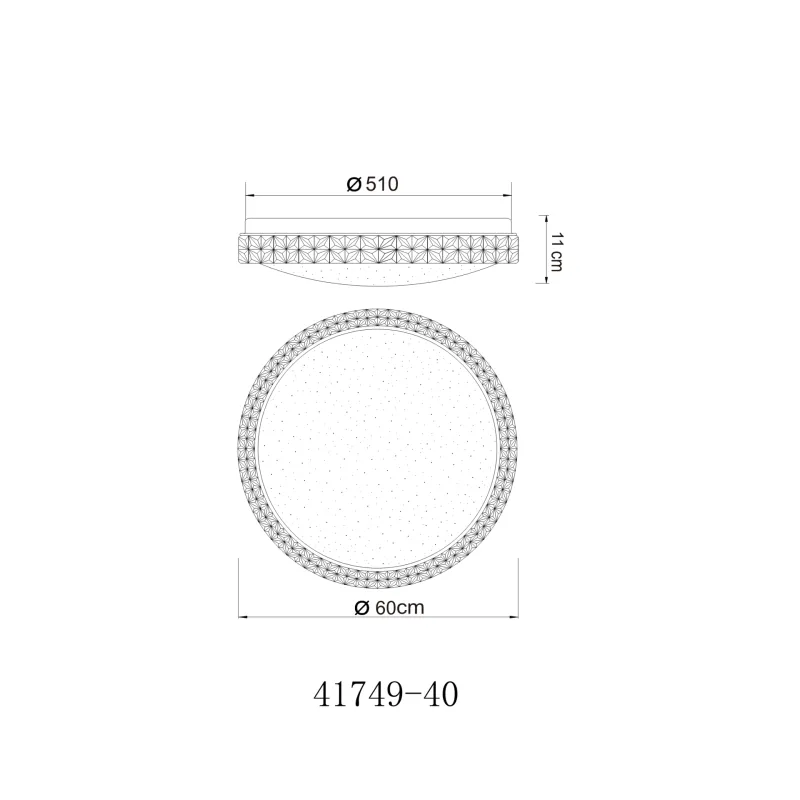 Ovi Ø60 Valkoinen plafondi valmistajalta Globo Lighting - Kombinationen av vit metall, glittrande dekordetaljer och klara plastkristaller g&ouml;r den till en riktig blickf&aring;ngare.