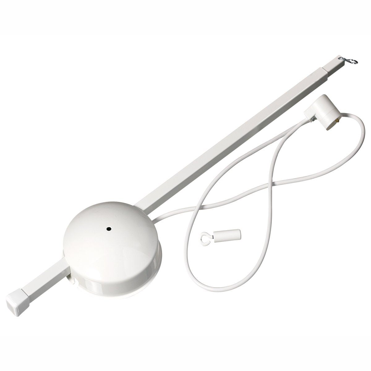 Jan Valkoinen valmistajalta Armaturhantverk - L&aring;nge Jan s&auml;&auml;dett&auml;v&auml;ll&auml; teleskooppivarrella so&aring; voit sijoittaa kattovalaisimen kauemmas kattopistorasiasta ilman, ett&auml; sinun tarvitsee porata reiki&auml; kattoon.