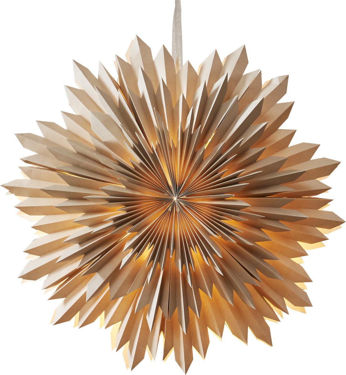 Ice Ø50 Beige valmistajalta Star Trading - Upea beige paperit&auml;hti, joka on valmistettu kolmesta kerroksesta taitettua paperia.