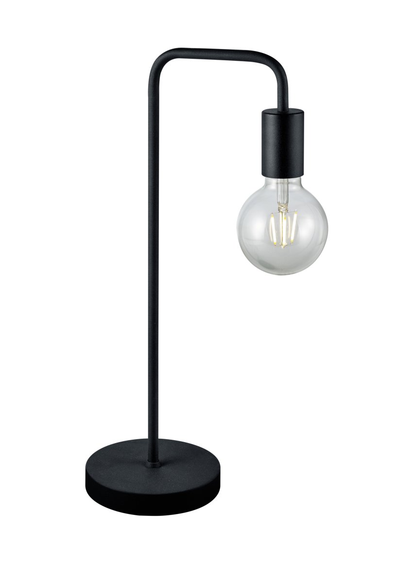 Diallo 50cm Musta pöytävalaisin valmistajalta Trio Lighting - Modernin tyylinsä ansiosta se voi olla pieni katseenvangitsija tai sovittaa yhteen muiden valaisimien kanssa, mikä antaa kotiisi eleganssia ja lämpöä.