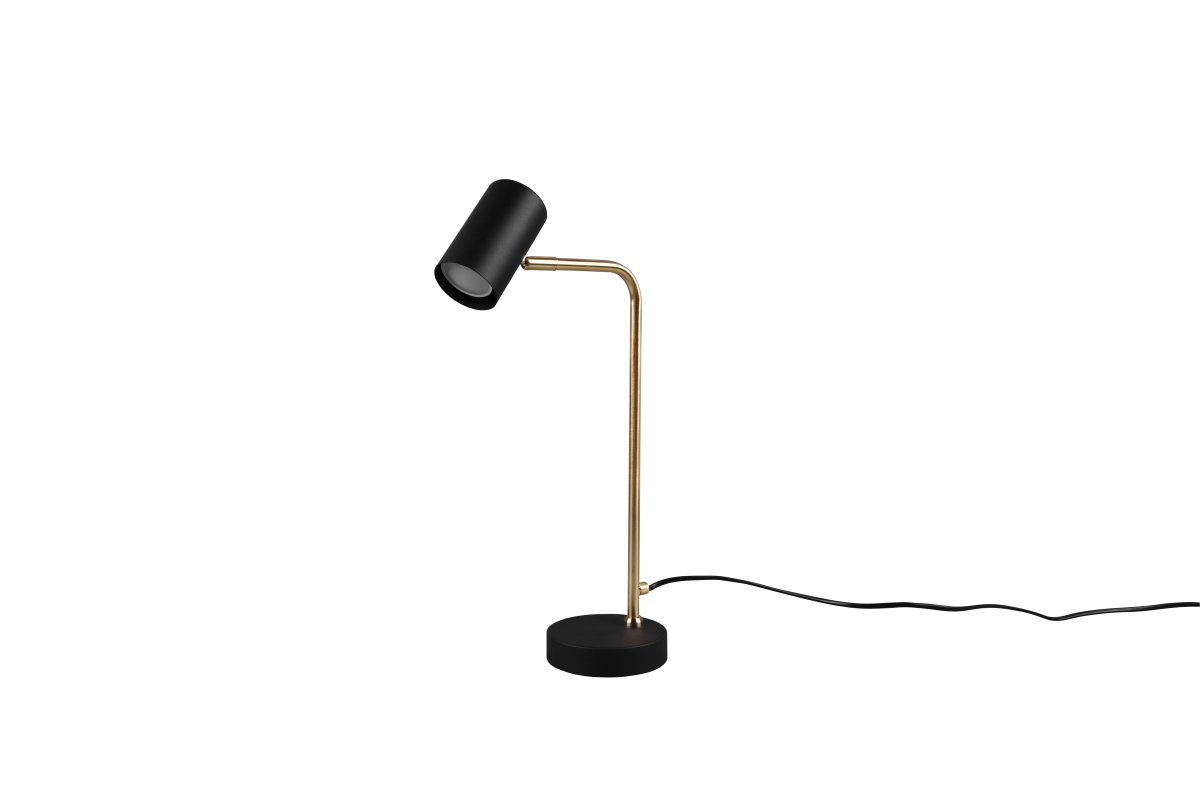 Marley 45cm Matta messinki työpöytävalaisin valmistajalta Trio Lighting - Moderni mattamustan ja matta messingin yhdistelmä tarjoaa tyylikkäitä kontrasteja ja korostaa sisustusta.