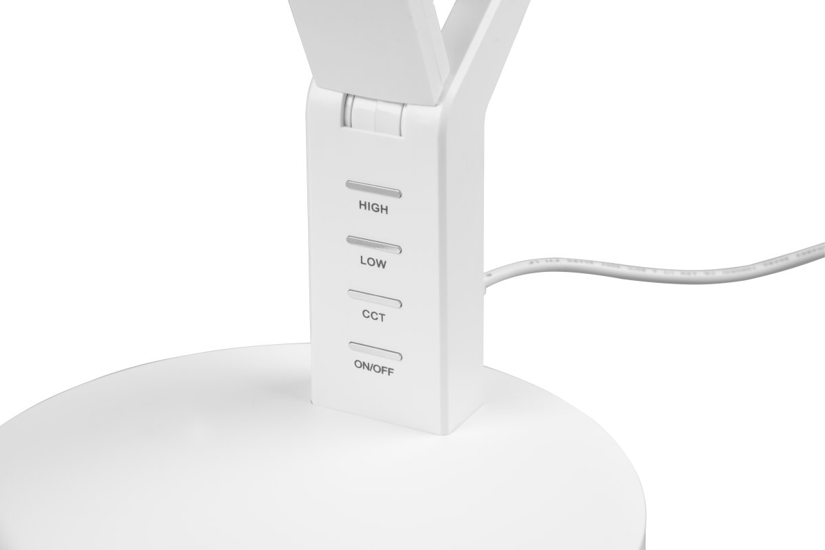 Ava 40cm Valkoinen työpöytävalaisin valmistajalta Trio Lighting - Valaisimessa on integroitu LED ja valoteho 600lm.