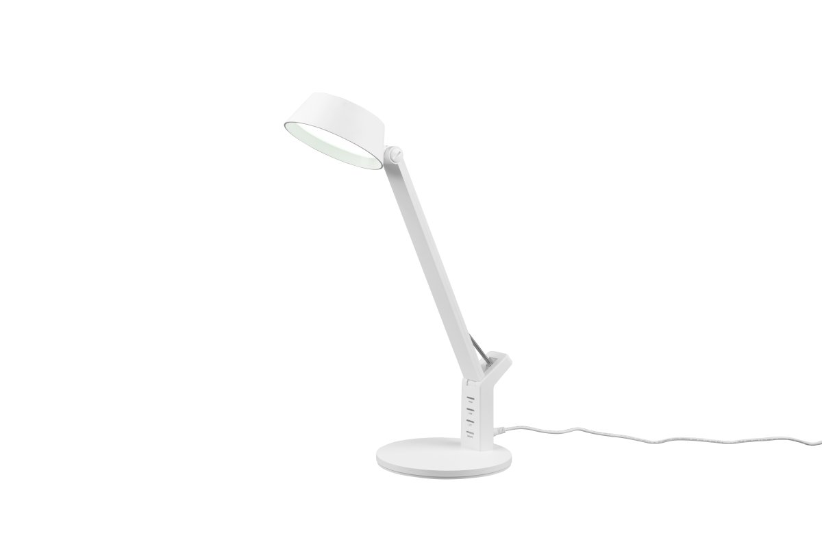 Ava 40cm Valkoinen työpöytävalaisin valmistajalta Trio Lighting - Valaisimessa on integroitu LED ja valoteho 600lm.