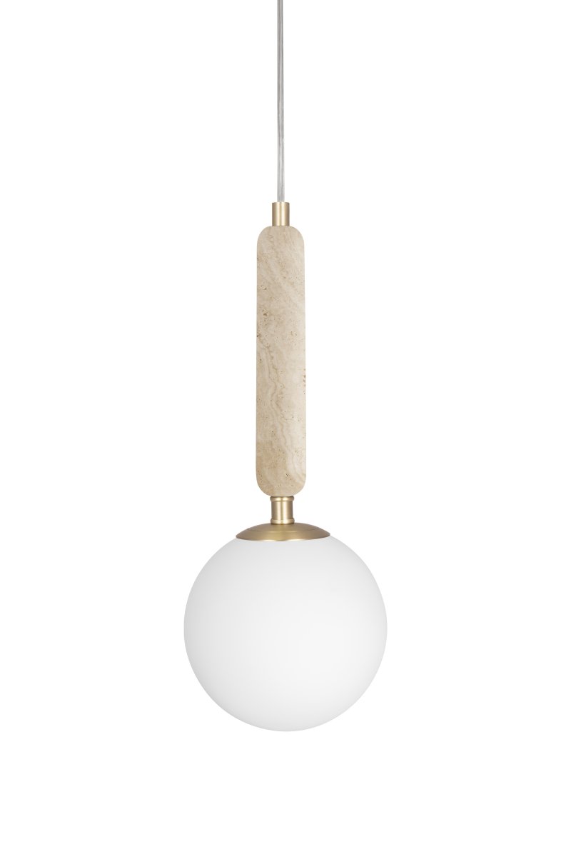 Torrano Ø15 Beige travertiini ikkunavalaisin valmistajalta Globen Lighting - Kivi on luonnonmateriaali, jonka marmoroinnin väri ja sävyt vaihtelevat ja luovat ainutlaatuisen kuvion jokaiselle kappaleelle.