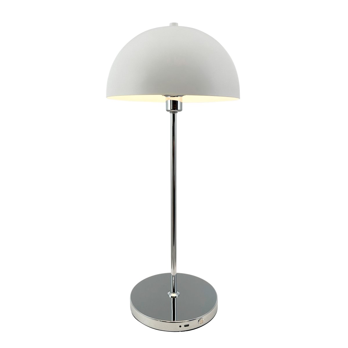 Lago 55cm Kromi Siirrettävä valmistajalta Dyberg Larsen - Den kan anv&auml;ndas b&aring;de inomhus och utomhus och har en batteritid p&aring; upp till &aring;tta timmar per laddning.