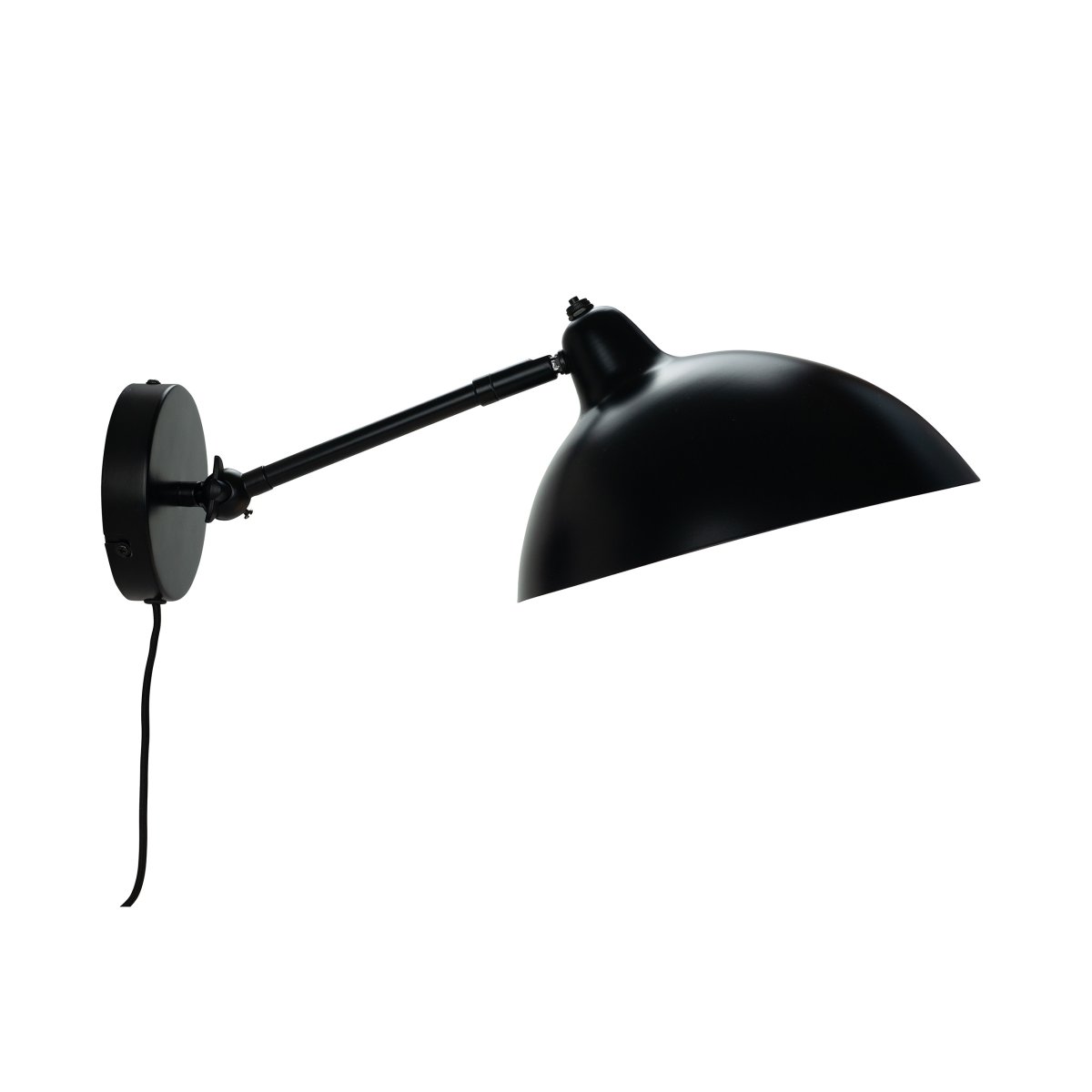 Futura 43cm Musta seinävalaisin valmistajalta Dyberg Larsen - Valmistettu metallista, jossa on musta ulkopinta ja valkoinen sisäpuoli, se luo minimalistisen ilmeen.