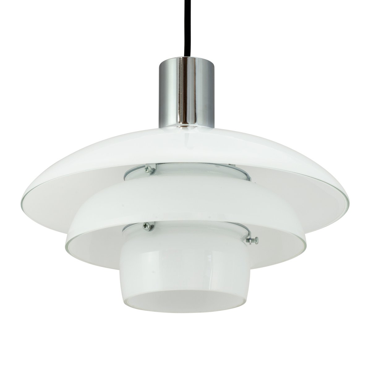 Morph Ø28 Opaali kattovalaisin valmistajalta Dyberg Larsen - Suositun tanskalaissuunnittelijan Frank Kerdilin suunnittelemassa Morph-valaistusmallistossa yhdistyy eleganssi ja toimivuus, mikä tekee siitä ajattoman ja tyylikkään lisän kotiisi.