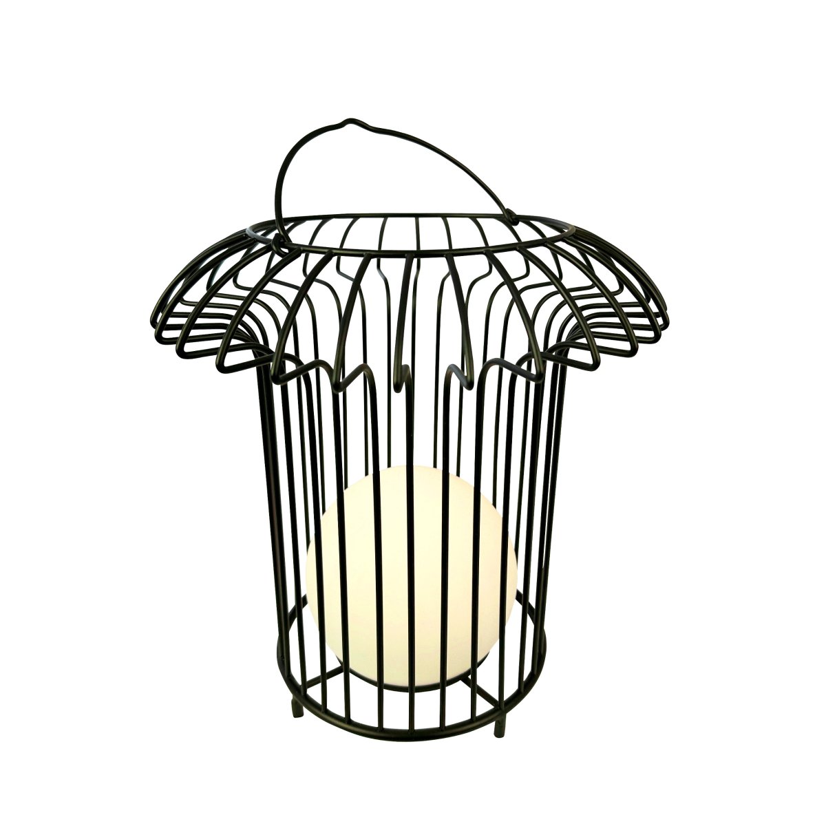 Basket 32cm Musta Siirrettävä valmistajalta Dyberg Larsen - &nbsp; Lyktan laddas enkelt med medf&ouml;ljande USB-kabel, vilket g&ouml;r att du kan njuta av dess vackra ljus &aring;ret om (adapter ing&aring;r ej).