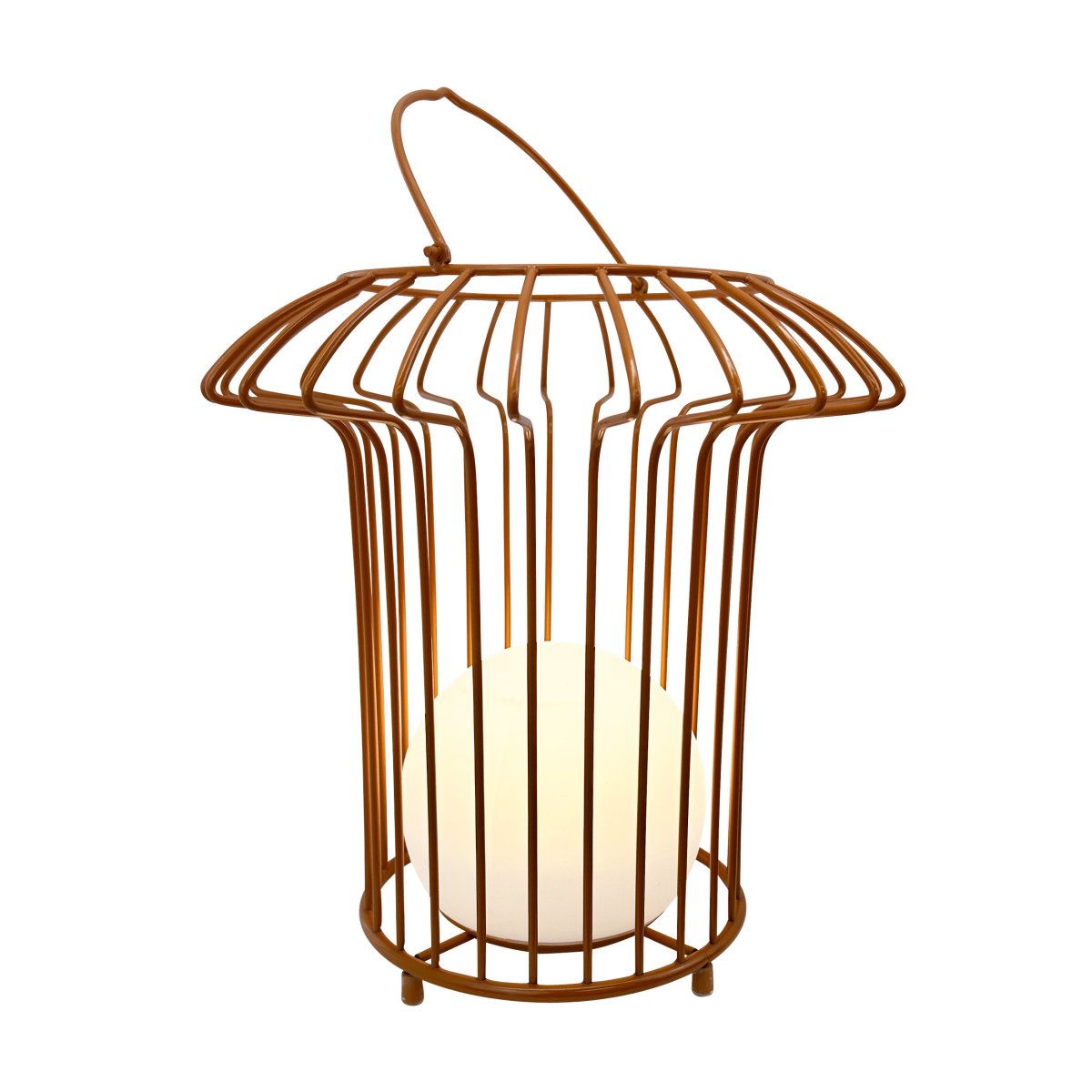 Basket 32cm Terrakotta Siirrettävä valmistajalta Dyberg Larsen - &nbsp; Lyktan laddas enkelt med medf&ouml;ljande USB-kabel, vilket g&ouml;r att du kan njuta av dess vackra ljus &aring;ret om (adapter ing&aring;r ej).