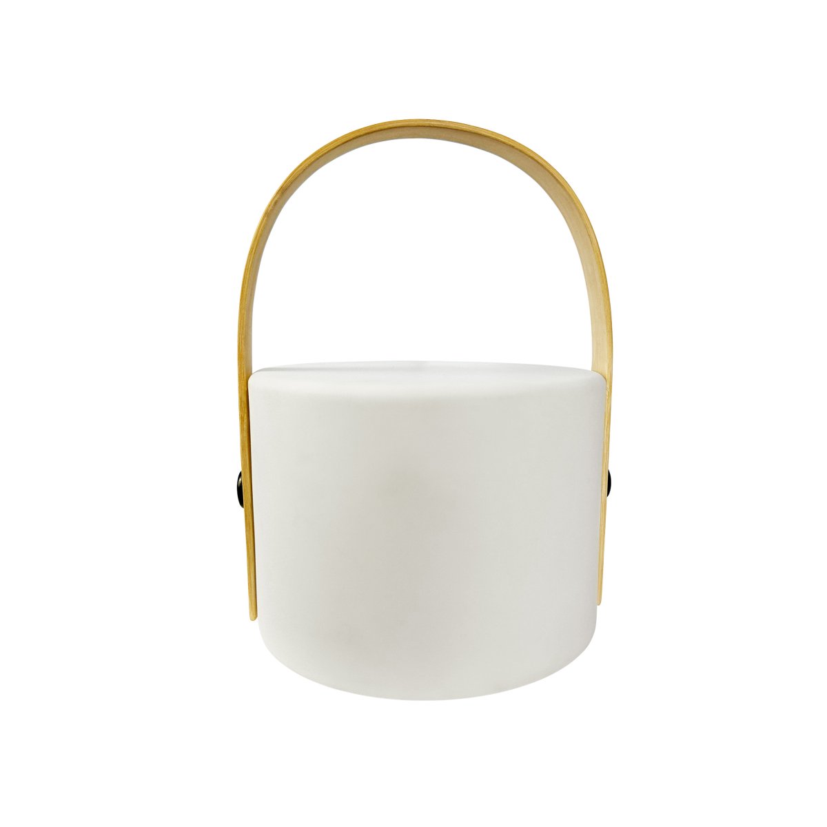 Carry 20cm Valkoinen Siirrettävä valmistajalta Dyberg Larsen - Valaisin on yhtä tyylikäs ulkoa kuin sisältäkin, ja kauniin bambukahvansa ansiosta se on helppo ottaa mukaan.