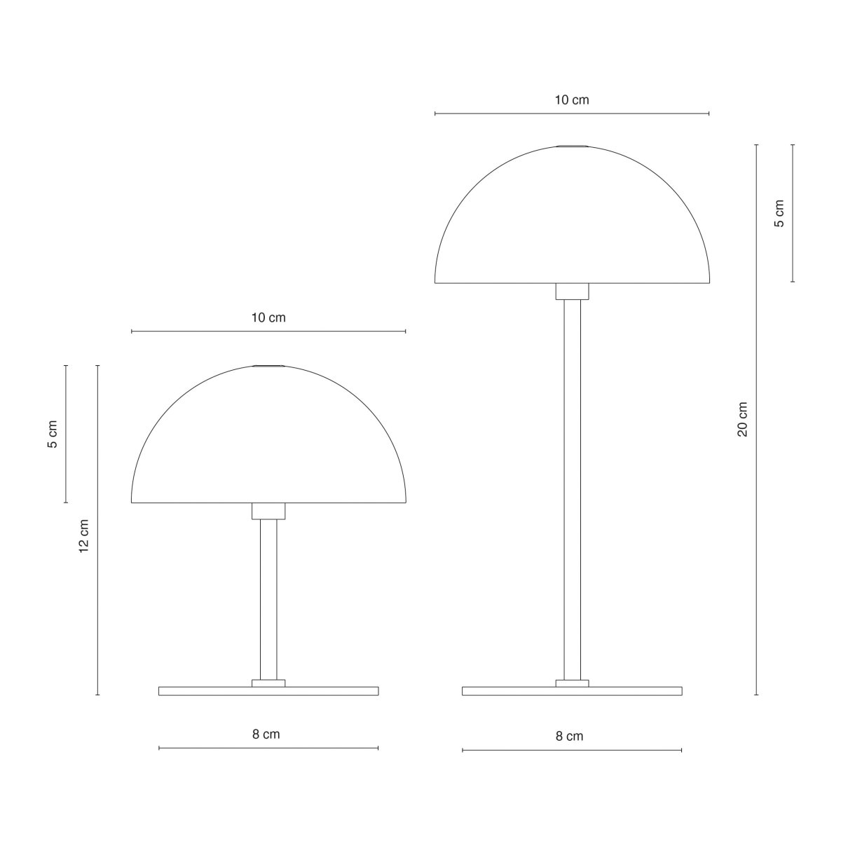 Along Setti 20cm PUNAINEN Siirrettävä valmistajalta Dyberg Larsen - Lampuissa on integroidut LED-valot ja kolme himmennett&auml;v&auml;&auml; valotasoa, joita on helppo s&auml;&auml;t&auml;&auml; yl&auml;osassa olevalla kosketushimmentimell&auml;.