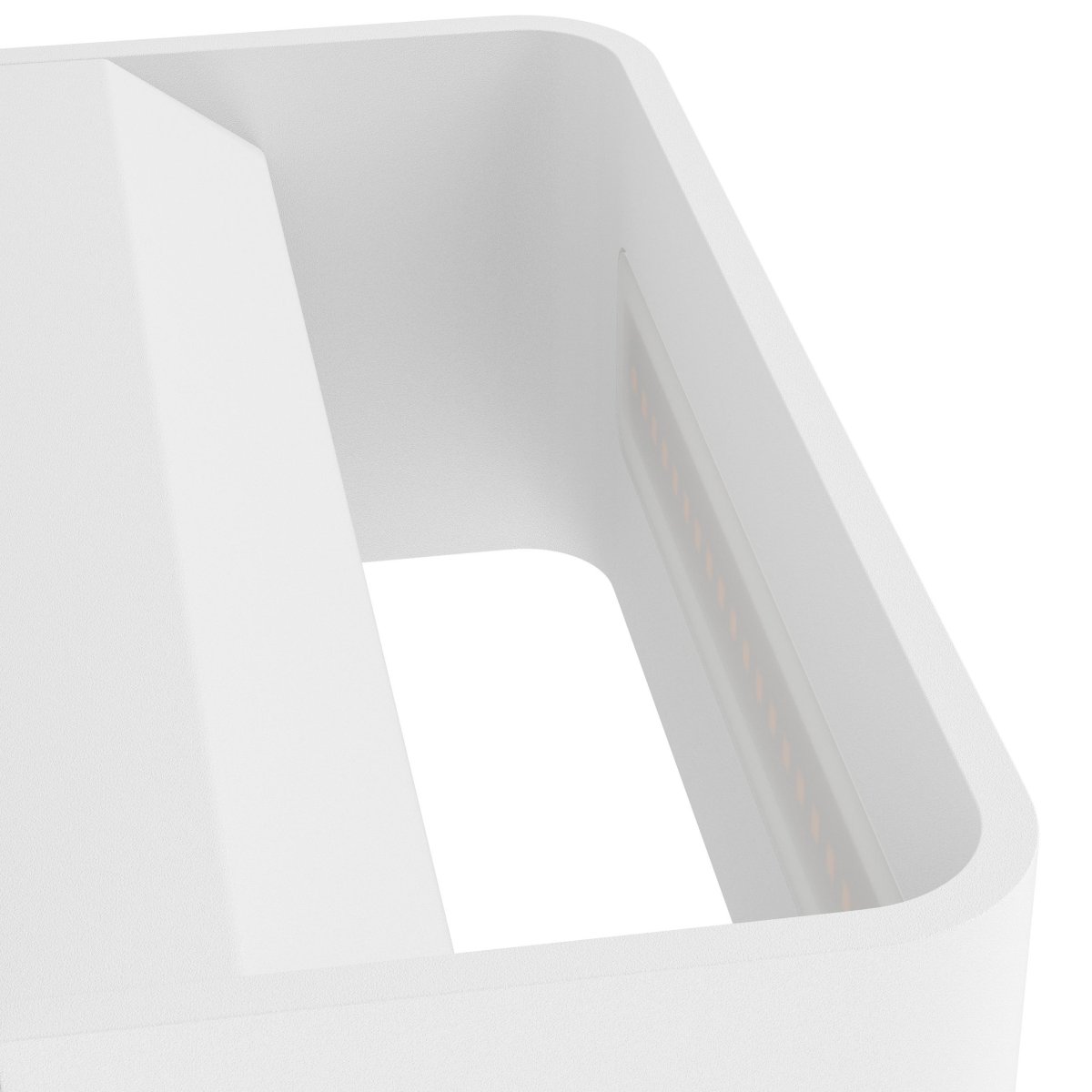 Sania 20cm Valkoinen seinävalaisin valmistajalta Eglo - Integroitu LED-valaistus tarjoaa l&auml;mpim&auml;n valkoisen ja hyv&auml;n yleisvalon, joka levi&auml;&auml; pehme&auml;sti yl&ouml;s ja alas sein&auml;&auml; pitkin.