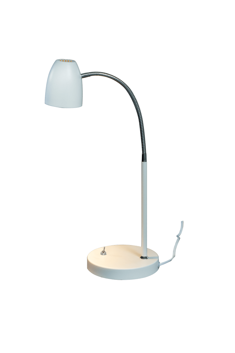 Sandnes 44cm Valkoinen työpöytävalaisin valmistajalta Aneta Lighting - Helposti sijoitettava ja ajaton muotoilu ja käytännöllinen taipuisa varsi helpottavat valon suuntaamista.