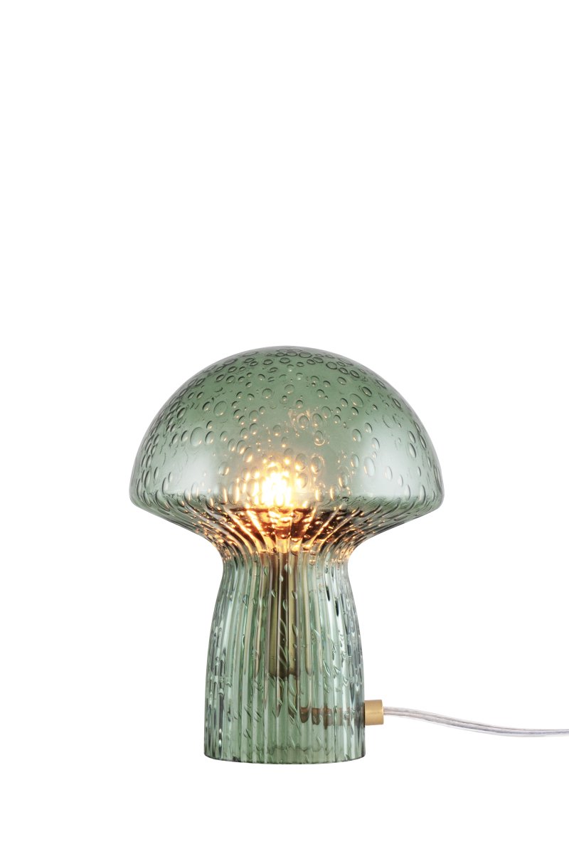 Fungo 20cm Vihreä pöytävalaisin valmistajalta Globen Lighting - Fungo-sienivalaisin on kaunis p&ouml;yt&auml;valaisin, joka on valmistettu suupuhalletusta lasista ja jonka jalassa on uurrettuja yksityiskohtia.
