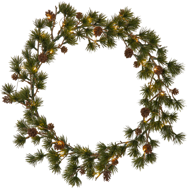 Larix Ø40 Vihreä valmistajalta Star Trading - Larix-seppeleess&auml; on lehtikuusimaisia neulasia ja rasvaa; kartiot, jotka on valmistettu PE-materiaalista, mik&auml; on ymp&auml;rist&ouml;yst&auml;v&auml;llinen valinta.