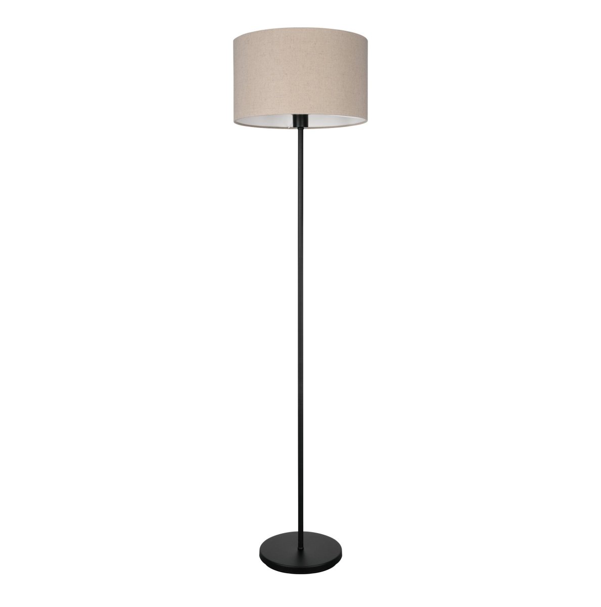 Feniglia Beige lattiavalaisin valmistajalta Eglo - Valaisimessa on musta metallirunko ja pellavainen varjostin, jonka l&auml;mmin, luonnollinen v&auml;ri luo pehme&auml;n ja miellytt&auml;v&auml;n valon.