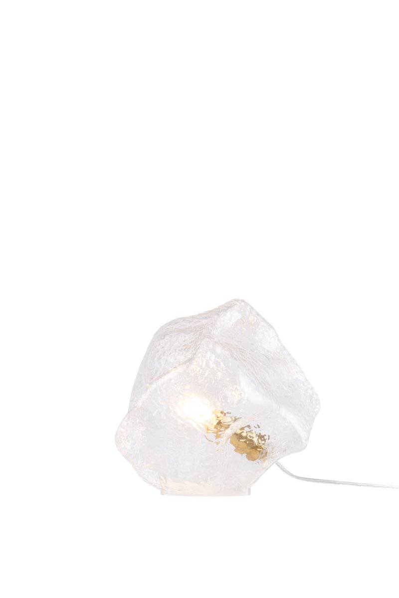 Valerie 22cm Läpinäkyvä pöytävalaisin valmistajalta Globen Lighting - Suupuhallettu lasi ja sen strukturoitu pinta vangitsevat valon ja luovat eloisan valoleikin.