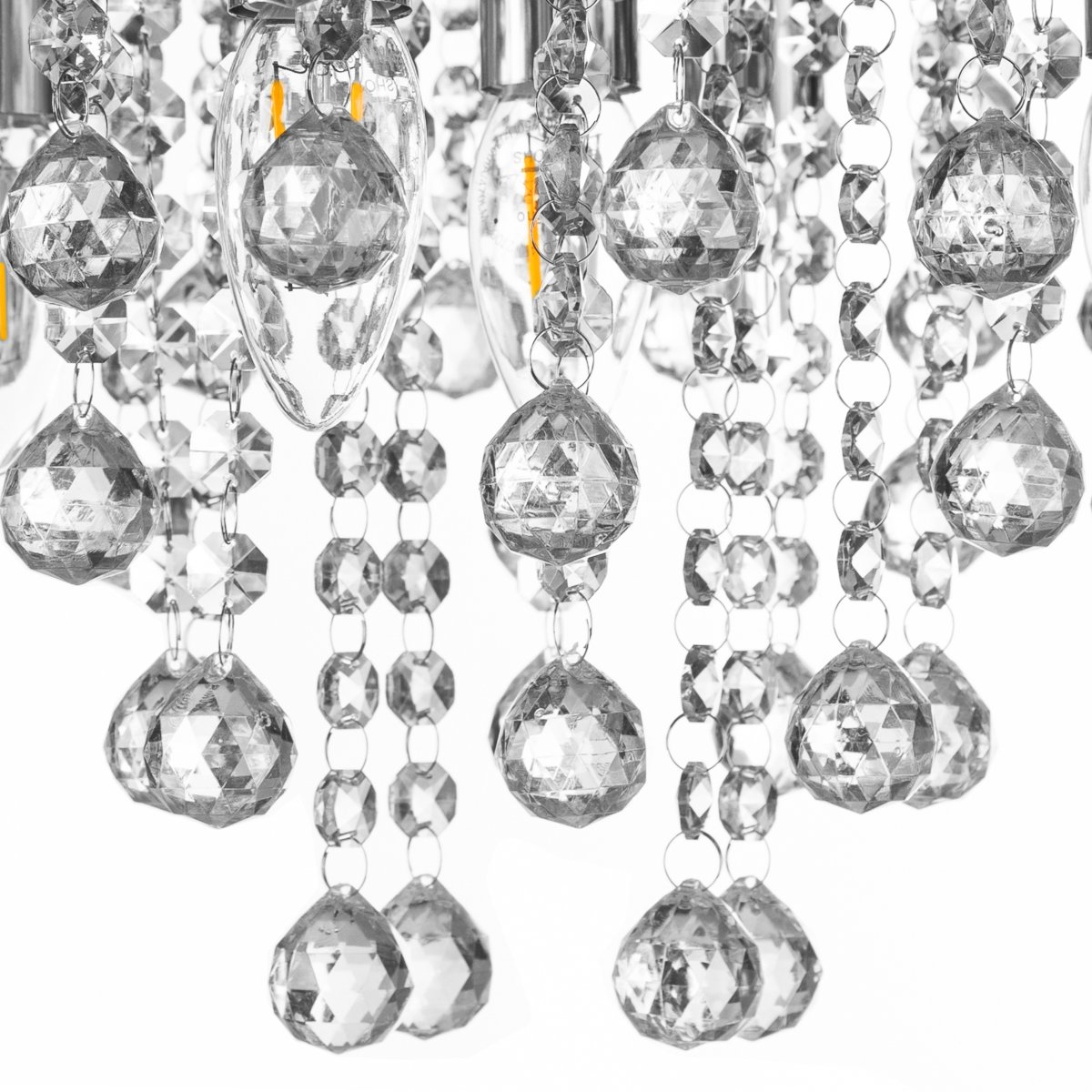 London Ø46 Kromi plafondi valmistajalta Globo Lighting - London &auml;r en elegant plafond i krom med dekorativa prismor.