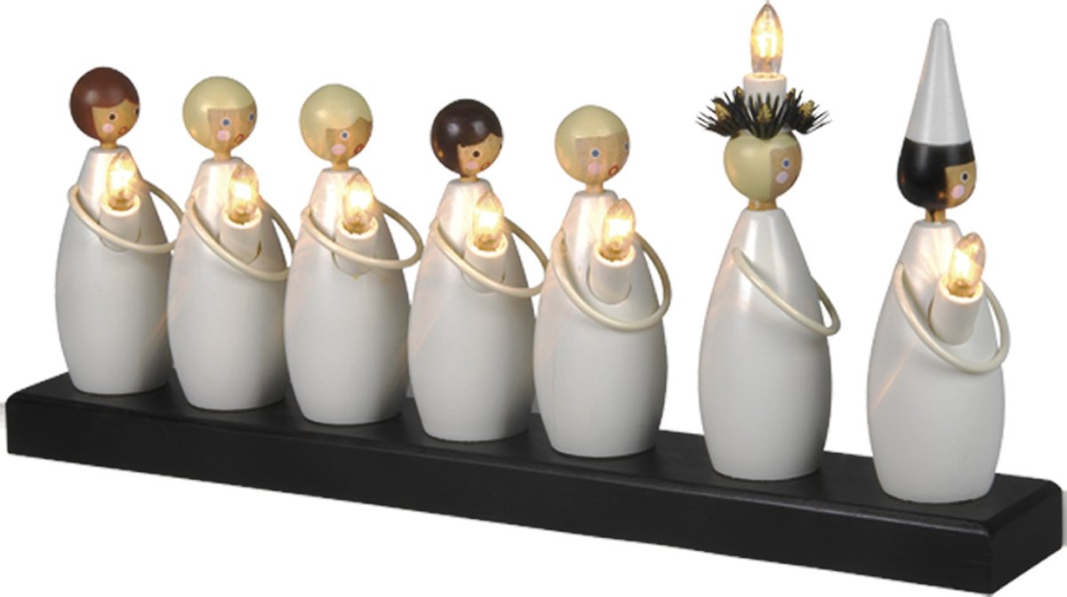 Lucia Choir Valkoinen valmistajalta Star Trading - Mukana 1,8 metrin valkoinen johto, virtakytkin ja pistoke.