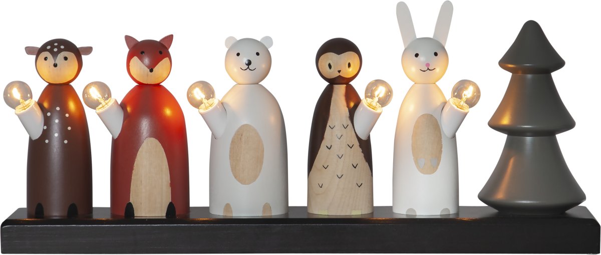 Forest friends Monikäyttöinen valmistajalta Star Trading - Kynttil&auml;njalka luo upean l&auml;mpim&auml;n ja kodikkaan joulutunnelman.