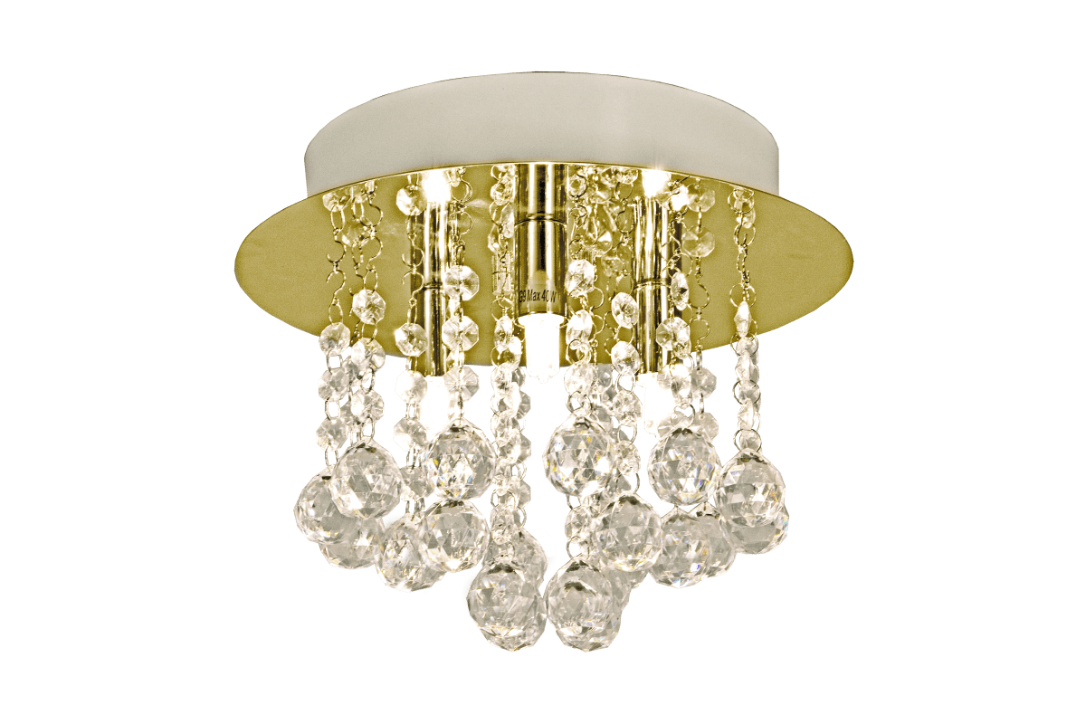 Madelene Ø25 Messinki kristalli valmistajalta Aneta Lighting - MADELENE messinkikatto, jossa hieman ylellinen tuntu ja hienoja akryyliprismoja.