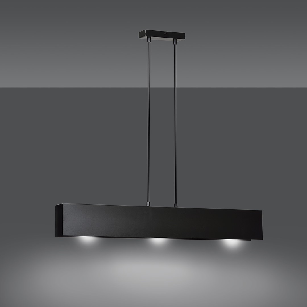 Gentor 72cm Musta kattovalaisin valmistajalta Emibig Lighting - Gentor on minimalistinen kattovalaisin, jonka muoto on pehme&auml; ja geometrinen &ndash; Erinomainen valinta niille, jotka arvostavat yksinkertaista muotoilua, mutta haluavat samalla luoda ainutlaatuisen sisustuksen.