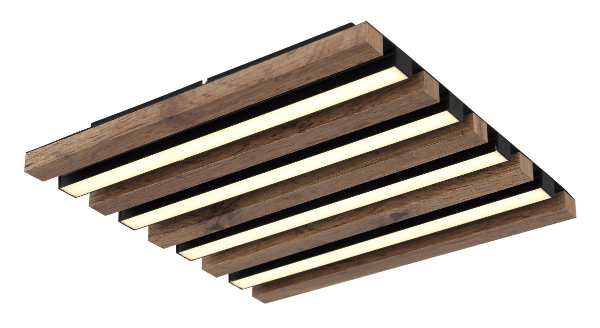 Hayden 30cm Puu plafondi valmistajalta Globo Lighting - Den kvadratiska plafonden Hayden &ouml;vertalar med sin moderna akustikpanel-look och bidrar med en h&auml;rlig ljusspridning i rummet.