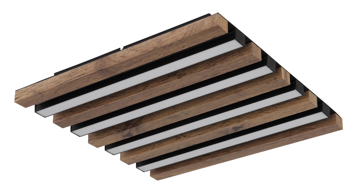 Hayden 45cm Puu plafondi valmistajalta Globo Lighting - Den kvadratiska plafonden Hayden &ouml;vertalar med sin moderna akustikpanel-look och bidrar med en h&auml;rlig ljusspridning i rummet.