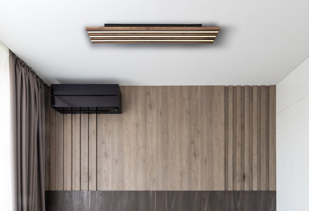 Hayden 80cm Puu plafondi valmistajalta Globo Lighting - Den rektangul&auml;ra plafonden Hayden &ouml;vertalar med sin moderna akustikpanel-look och bidrar med en h&auml;rlig ljusspridning i rummet.