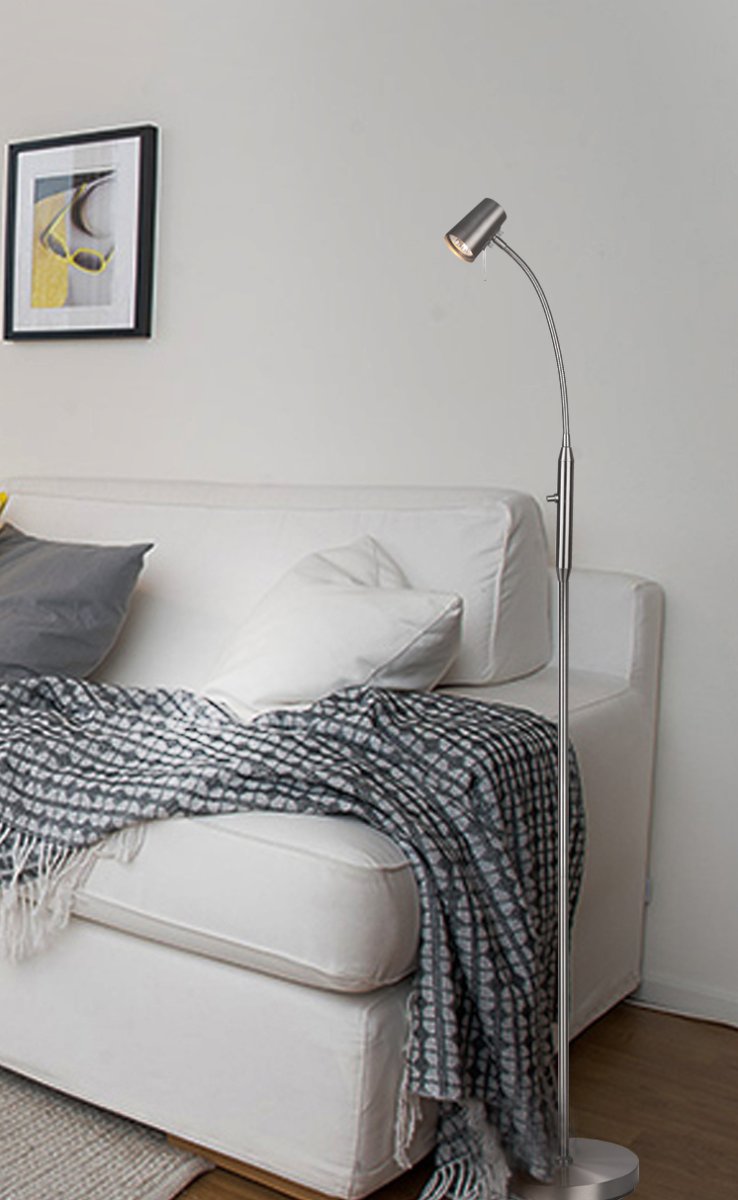 Pilot Teräs lattiavalaisin valmistajalta Aneta Lighting - 