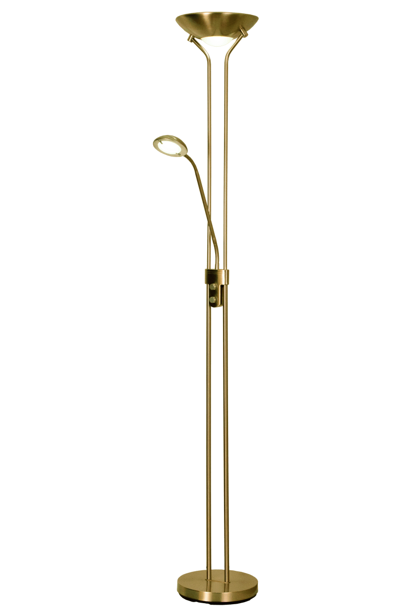 Nice Antiikki lattiavalaisin valmistajalta Aneta Lighting - Led-moduulit ja led-ohjain ovat vaihdettavissa ja kaapelin pituus on 2m.