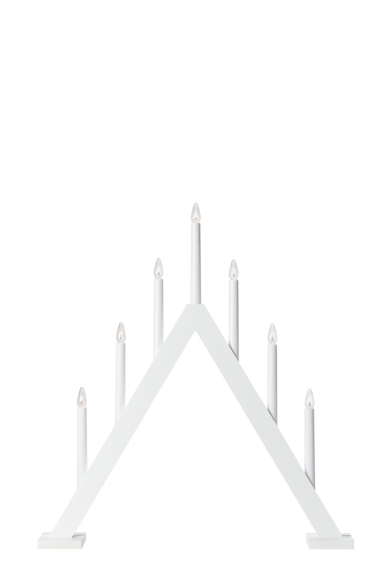 Ariele Valkoinen valmistajalta Markslöjd - Tyylik&auml;s klassinen valkoinen adventtikynttil&auml;njalka, jossa on 7 kynttil&auml;&auml;.