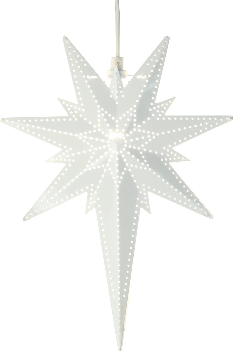 Betlehem 35cm Valkoinen valmistajalta Star Trading - Kaunis valkoinen metallit&auml;hti sis&auml;k&auml;ytt&ouml;&ouml;n.