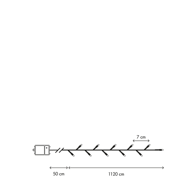 Valosarja Akku 10m Musta valmistajalta Star Trading - Se on varustettu k&auml;yt&auml;nn&ouml;llisell&auml; ajastintoiminnolla, joka palaa 6 tuntia ja on sammuneena 18 tuntia akun s&auml;&auml;st&auml;miseksi.