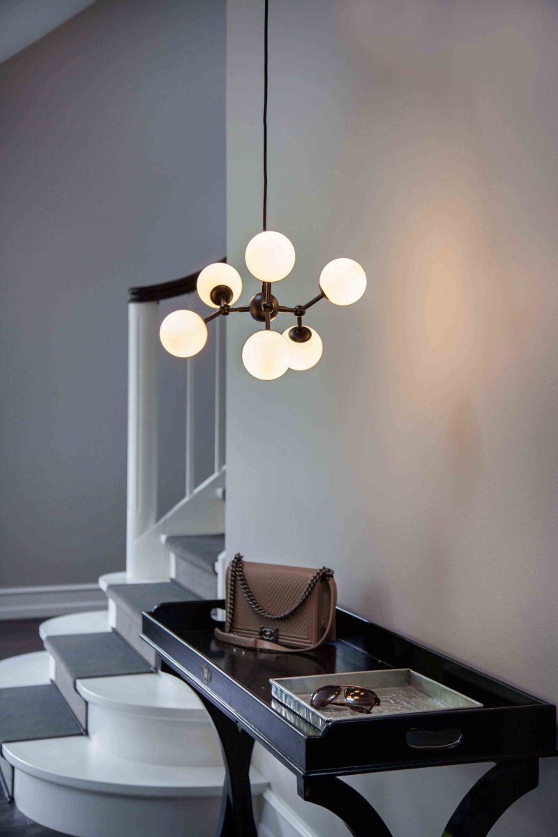 Atom 45cm Musta/opaali kattovalaisin valmistajalta Halo Design - 