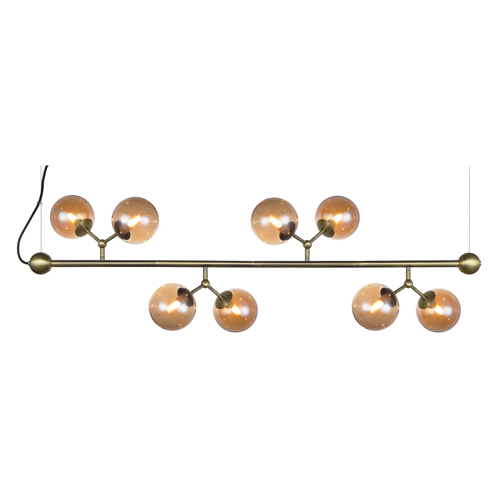 Atom horizontal 80cm Antiikki messinki kattovalaisin valmistajalta Halo Design - Kehyksen nelj&auml; vartta ovat liikuteltavia, mik&auml; antaa sinulle mahdollisuuden luoda valaisimeen oman designin ja kuvion.