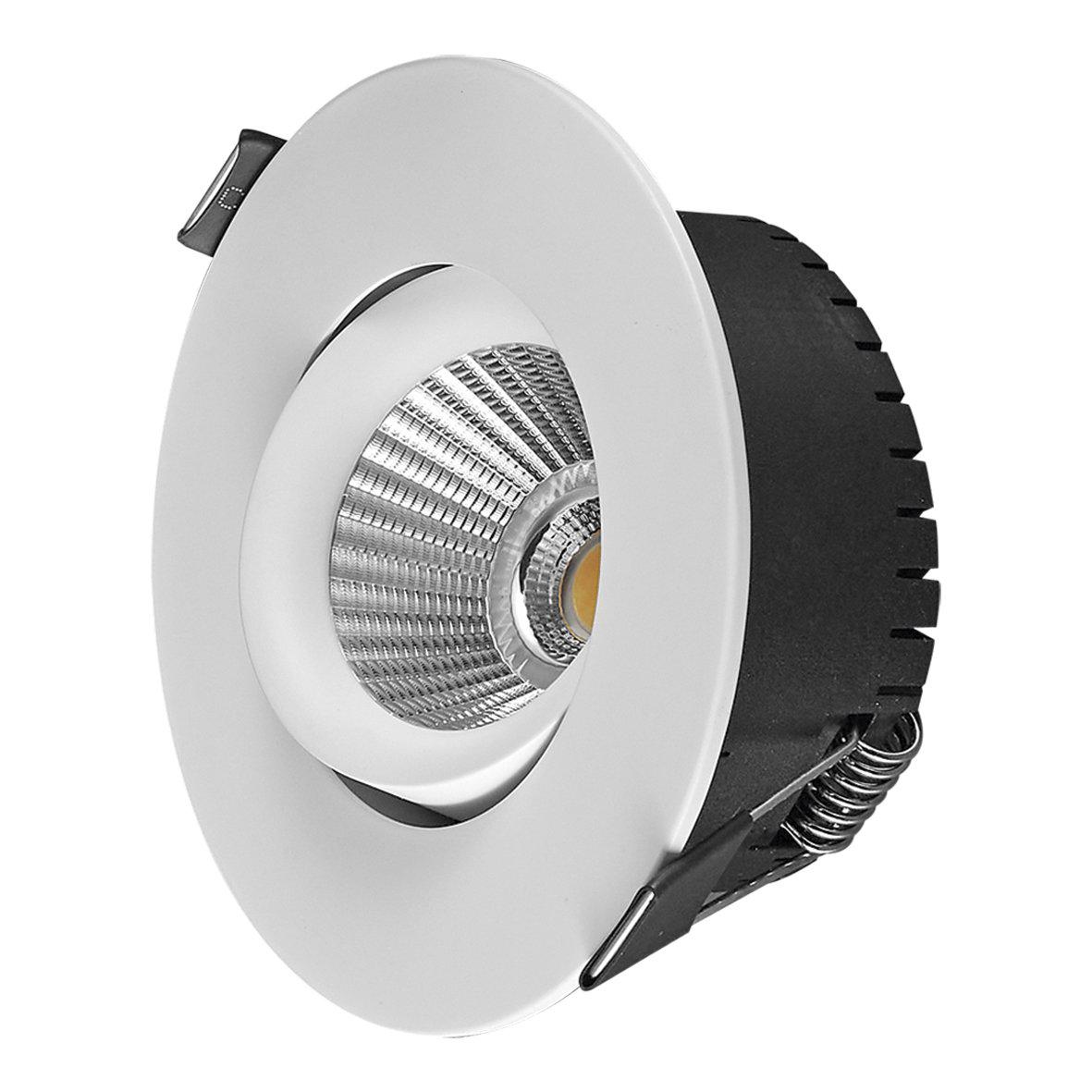 Bondy Downlight 6 Kpl Valkoinen valmistajalta Designlight - Bondy on kulmaan s&auml;&auml;dett&auml;v&auml;, himmennett&auml;v&auml; ja k&auml;ytt&auml;j&auml;yst&auml;v&auml;llinen alasvalo, joka voidaan asentaa suoraan eristyst&auml; vasten.