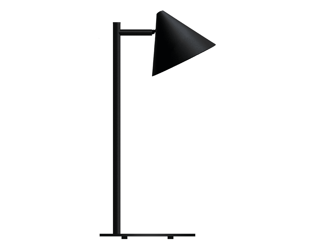Tratt Micro 57cm Musta pöytävalaisin valmistajalta Westal - Funnel on moderni p&ouml;yt&auml;valaisin, joka on valmistettu ruostumattomasta ter&auml;ksest&auml; ja on mustaksi pulverimaalattu.