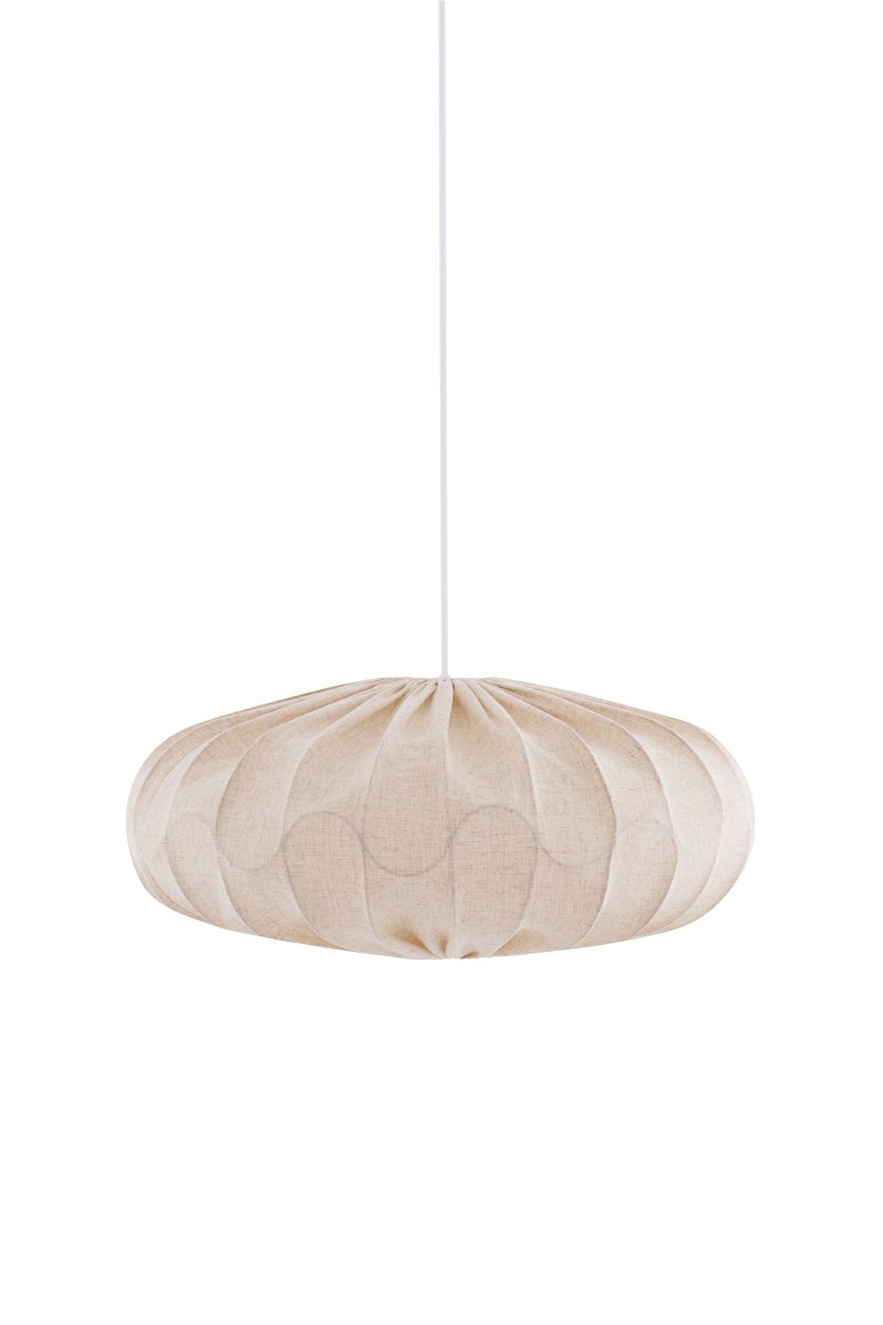 Bladverk Varjostin Ei Sisällä Ripustusta Ø50 Beige kattovalaisin valmistajalta Globen Lighting - Tekstiili luo lämpimän ja miellyttävän valon, joka sopii hyvin sekä makuuhuoneisiin että olohuoneisiin.