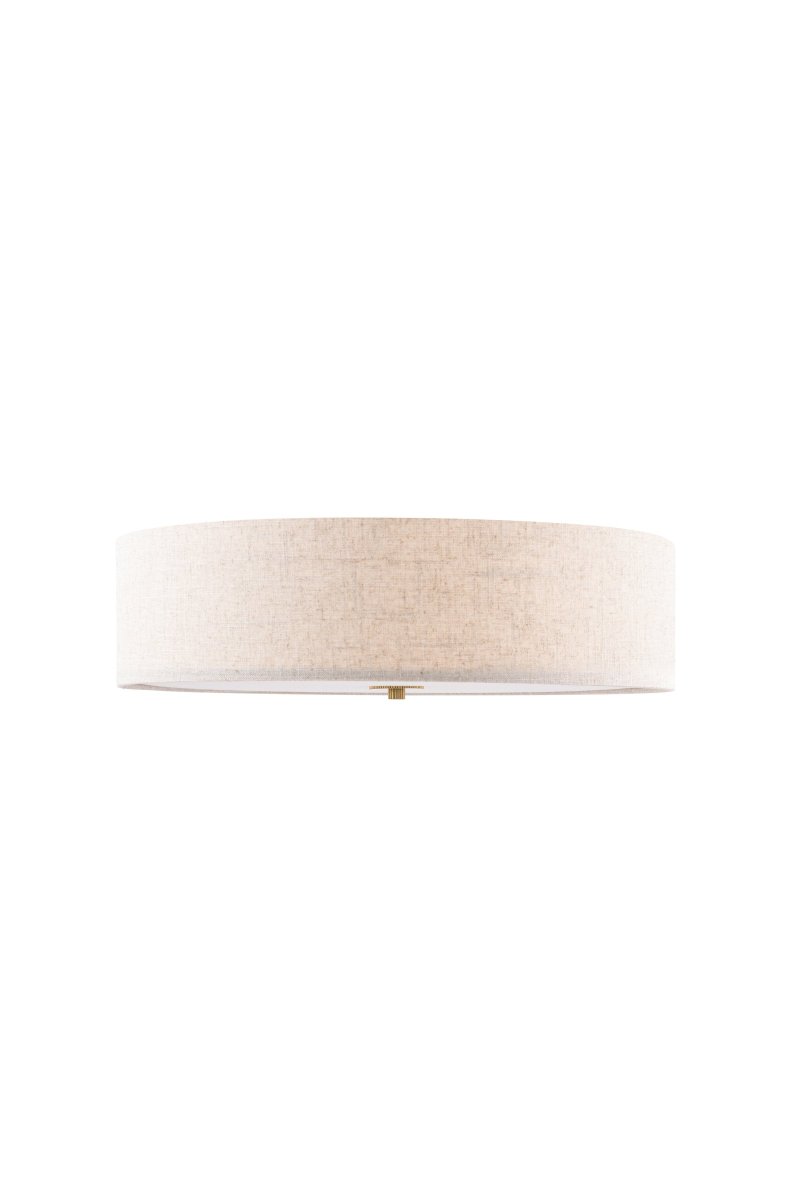 Noah Ø50 Beige plafondi valmistajalta Globen Lighting - Noah on k&auml;sintehty v&auml;rj&auml;tyst&auml; pellavakankaasta, ja siit&auml; tulee hillitty ja koristeellinen kattovalaisin.
