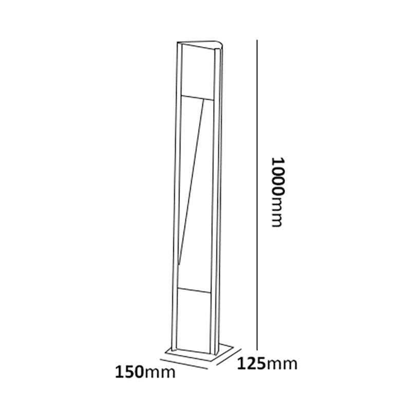 Trius 100cm Antrasiitti pylväsvalaisimet valmistajalta Westal - Himmennettävä etu- ja takareunan himmentimillä.