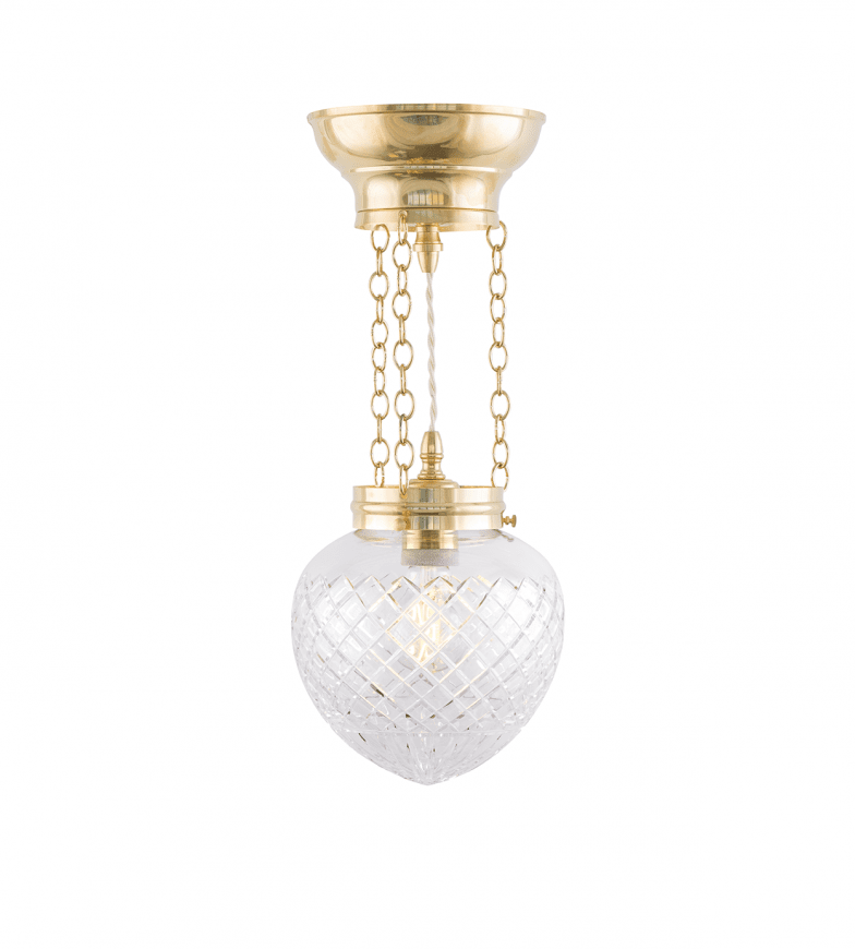 Heidenstam Pendant 100 Messinki valmistajalta Karlskrona lampfabrik - Voidaan pident&auml;&auml; 100 cm:iin riipusjatkeella (20 cm) ja lis&auml;johdolla (80 cm).