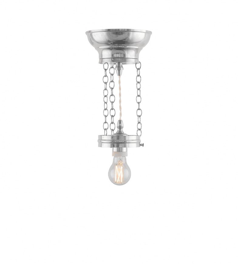 Heidenstam Pendant 100 Nikkeli valmistajalta Karlskrona lampfabrik - Voidaan pidentää 100 cm:iin riipusjatkeella (20 cm) ja lisäjohdolla (80 cm).